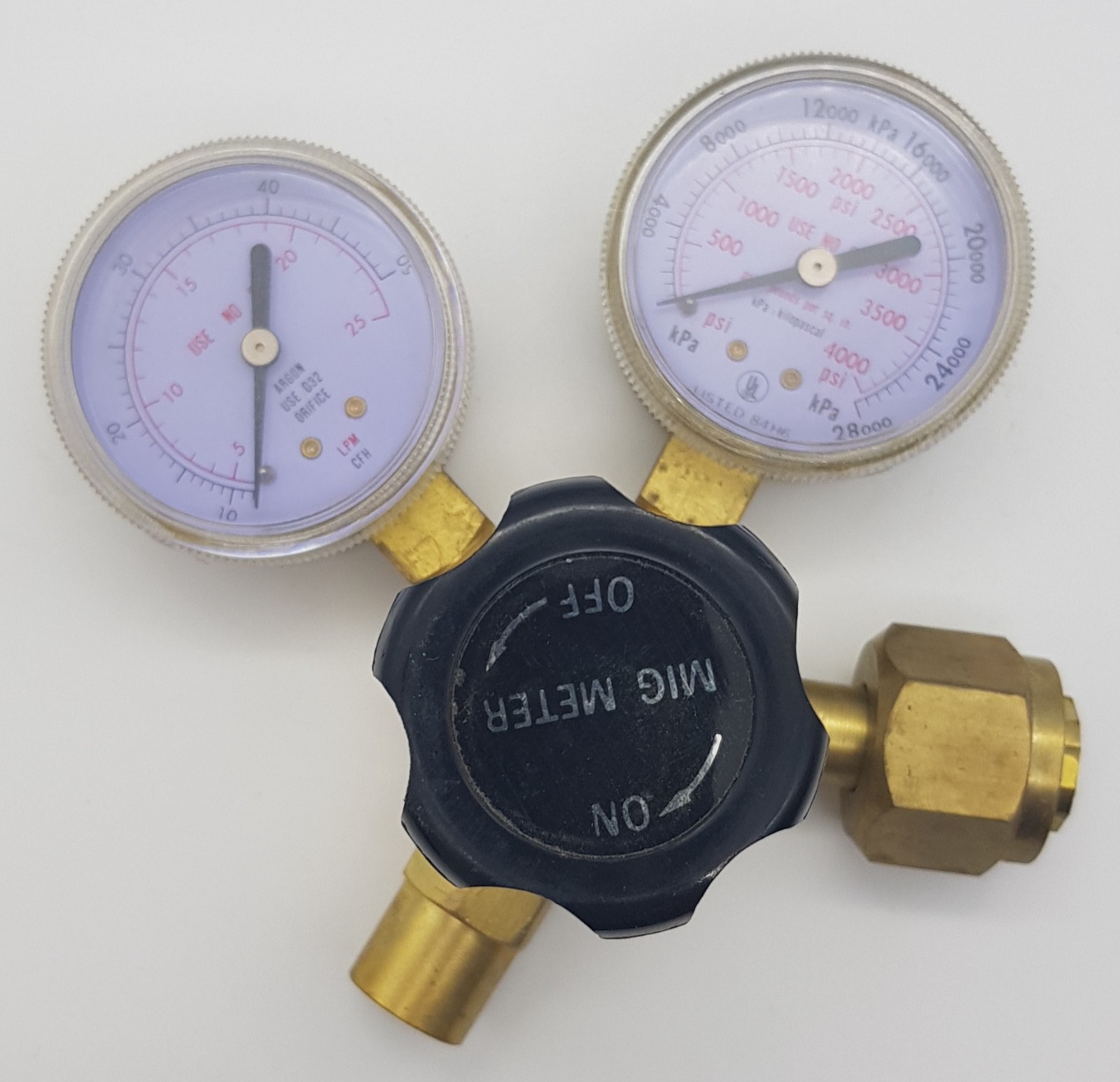 Mig Meter Regulator  - Model 190CR   - CGA320  - Generico Brand - UL Listed