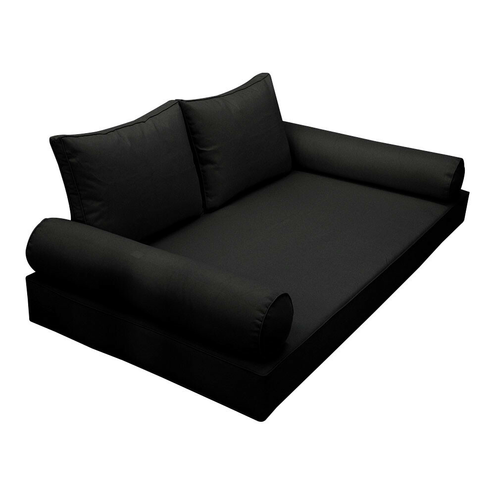 Full Size 5PC Pipe Daybed Mattress Cushion Bolster Pillow Complete Set S.1 AD109