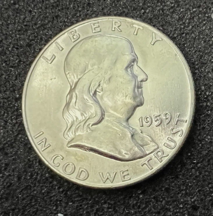 1959 D Franklin Silver Half Dollar Gem BU!!