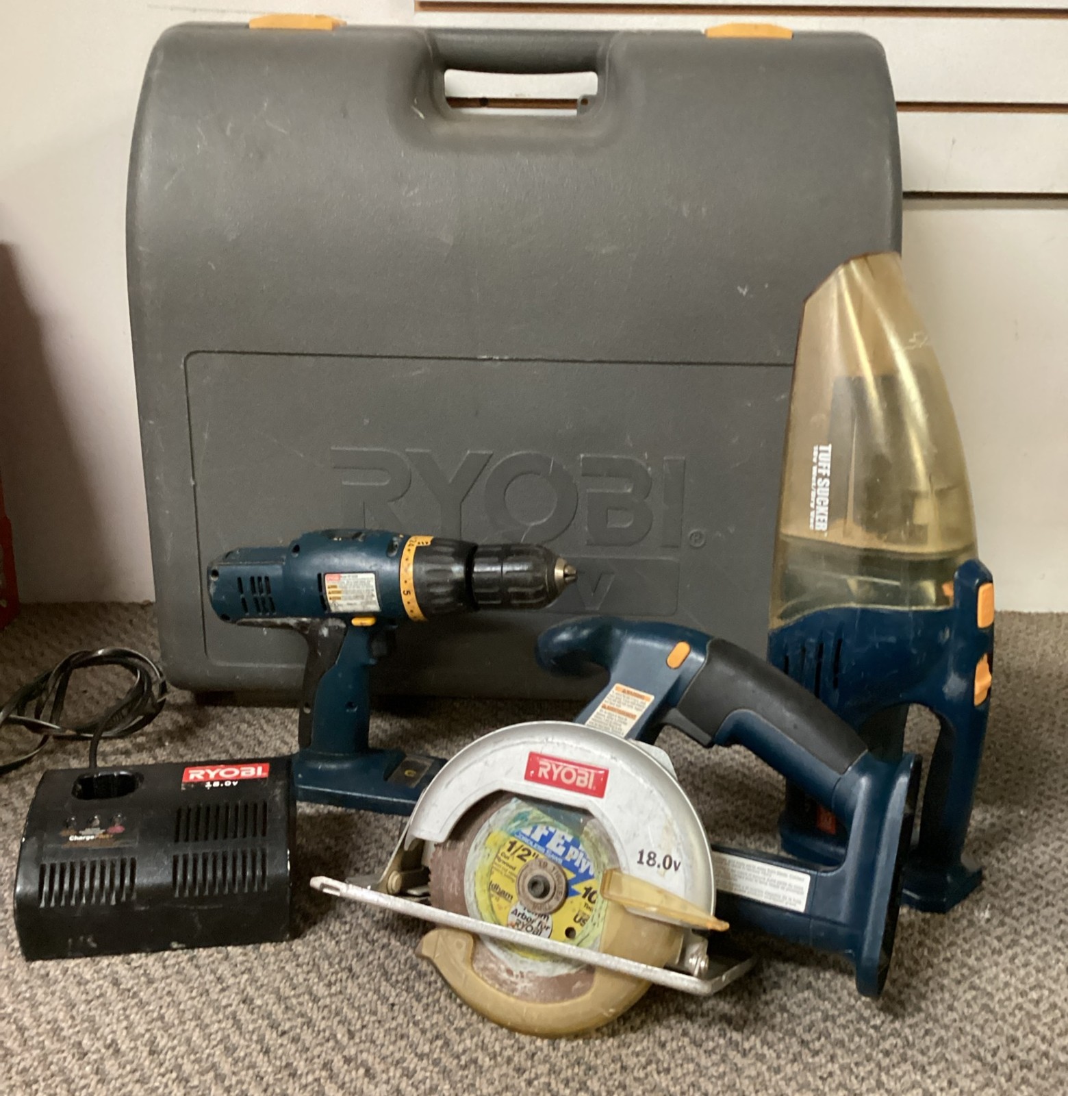 Ryobi 18V Power Tool Set With Drill Circular & Reciprocating Saw Vacuum *Read*