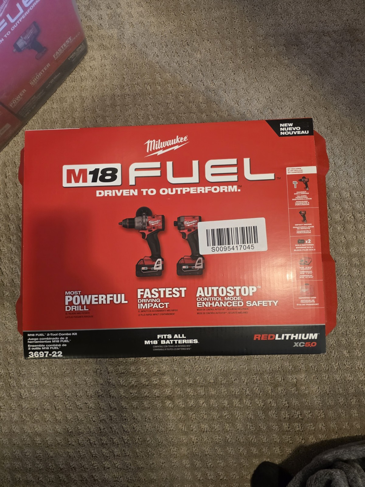 Milwaukee M18 FUEL 3697-22 2-Tool Brushless Drill/Driver Impact Kit 2 Bat