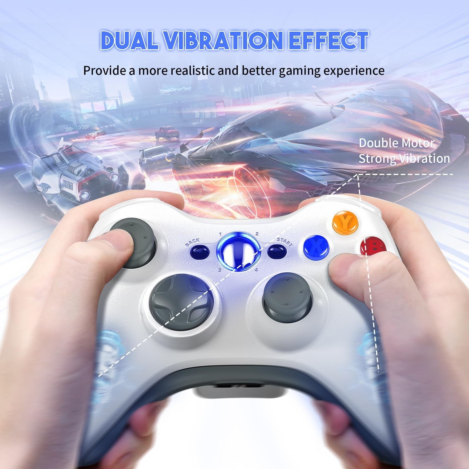 Gamrombo 2 Pack Replacement for Xbox 360 Controller, Wireless Controllers Gam...