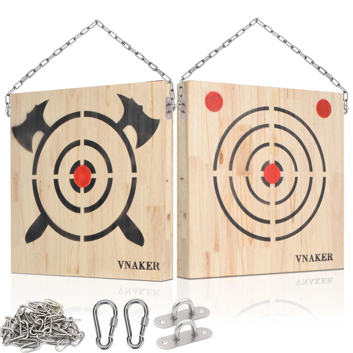 Wooden Axe Throwing Target & Throwing Target with Steel Chain