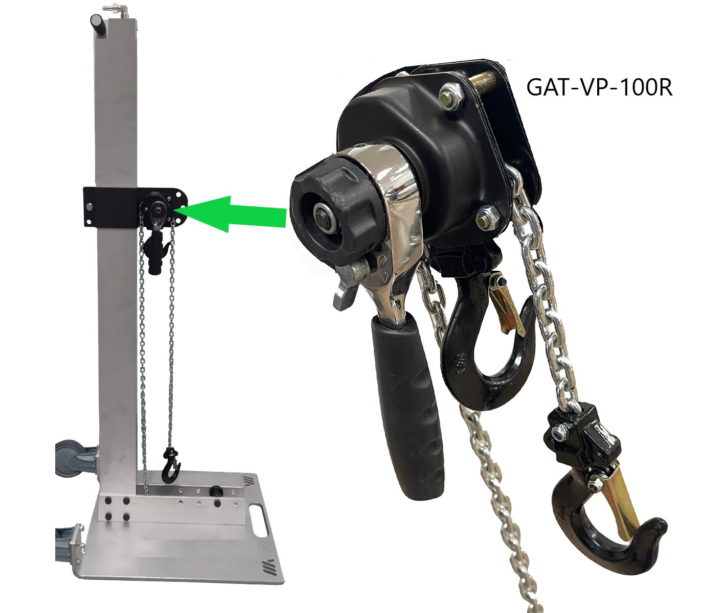 Pulling Ratchet with Chain for VAC-N-pull Vacuum Pulling post