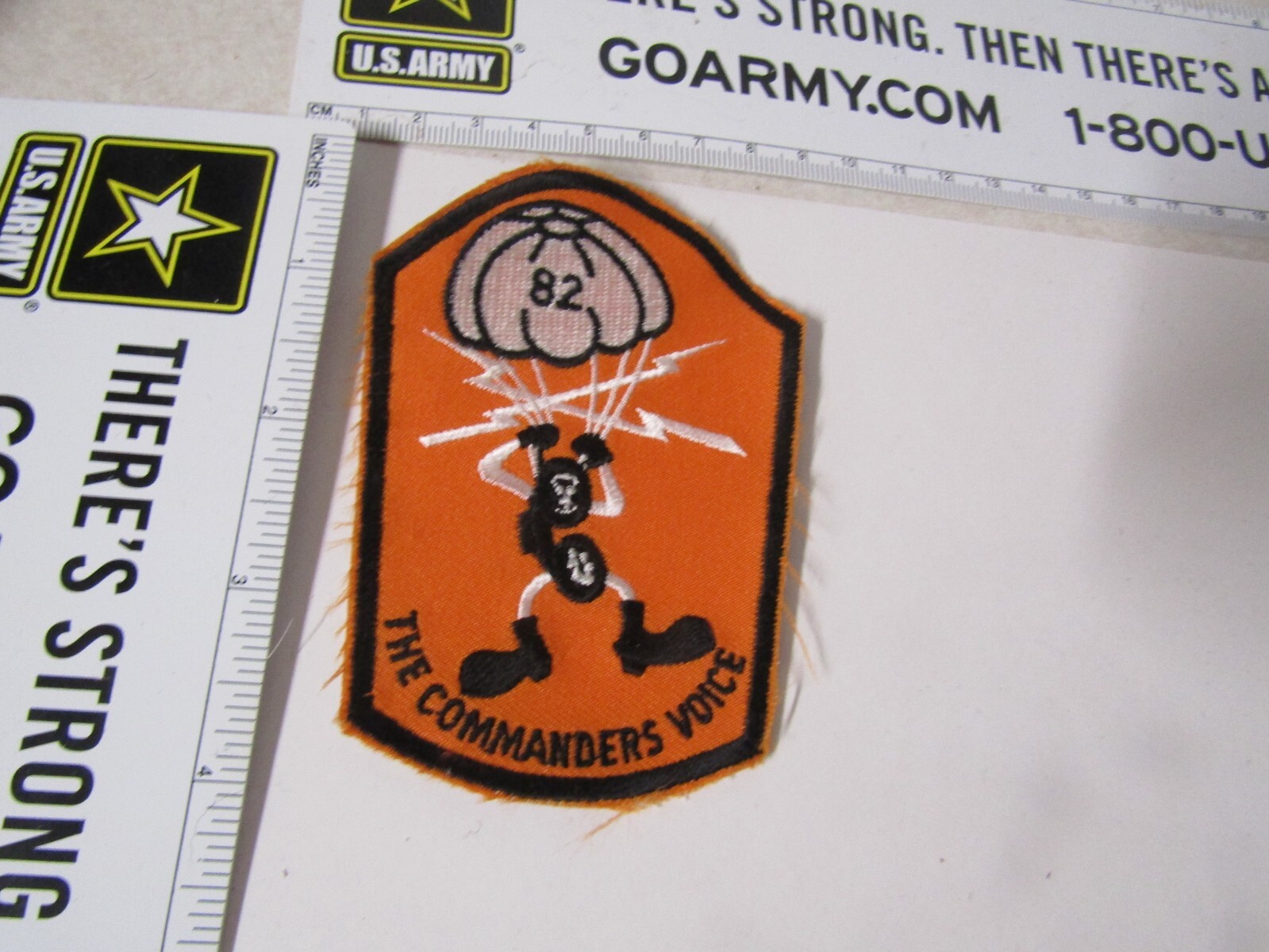 MILITARY PATCH US ARMY 82ND AIRBORNE SIGNAL BN THE COMMANDER'S VOICE