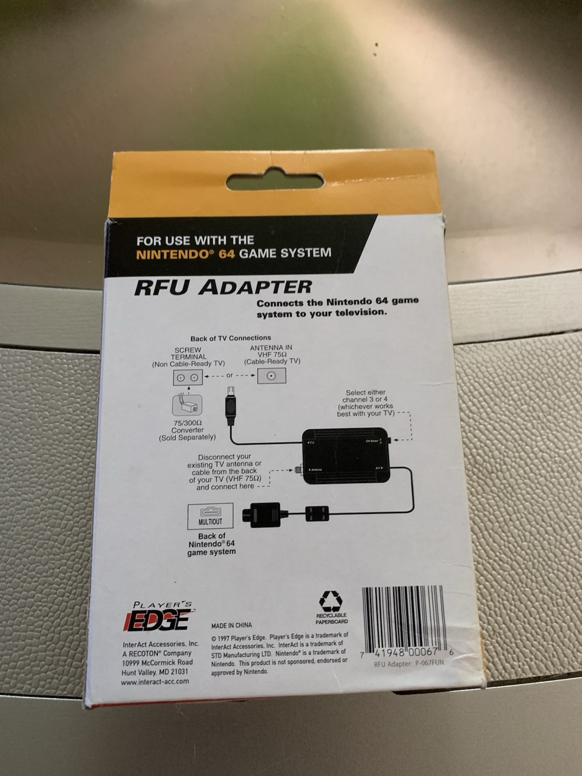 Performance RFU Adapter Nintendo 64 Box Only