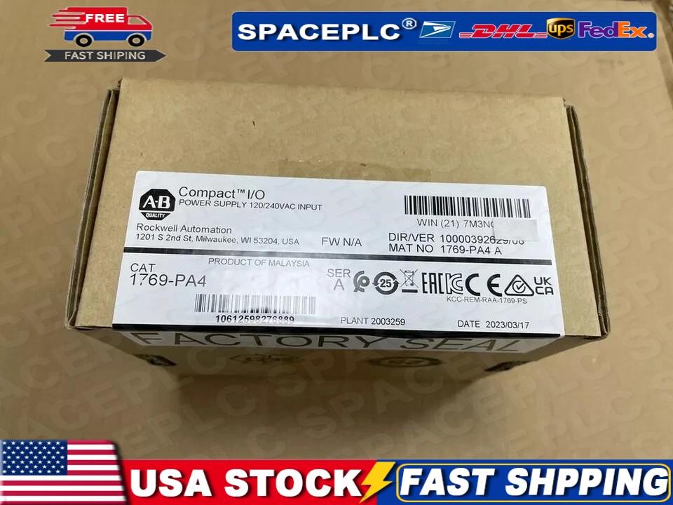 1PCS New Sealed AB 1769-PA4 Allen-Bradley SER A CompactLogix Power Supply Module