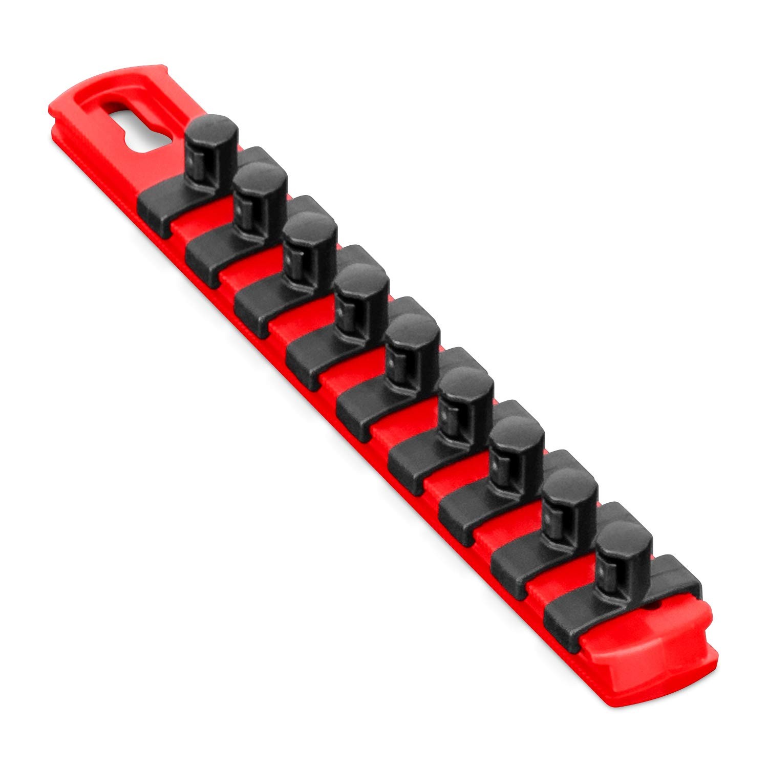 - 8411-Red-3/8 8411 8-Inch Socket Organizer with 9 3/8-Inch Twist Lock Clips,...