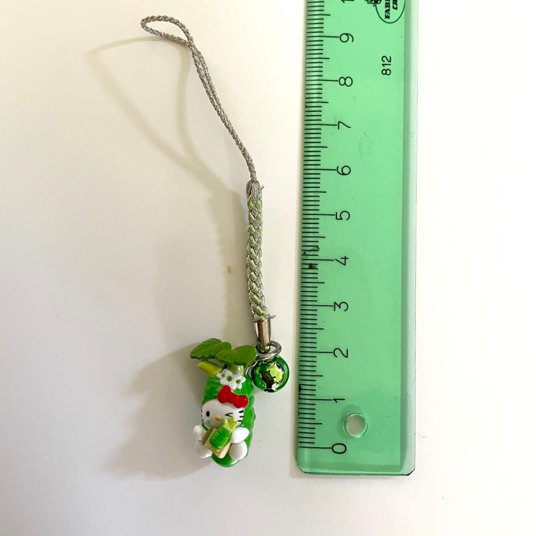 Sanrio Hello Kitty Wasabi Version Shinshu Keychain Strap Used
