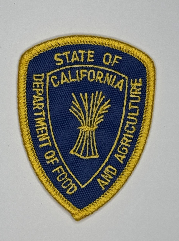 California Department Of Food And Agriculture Inspector Patch Small Size