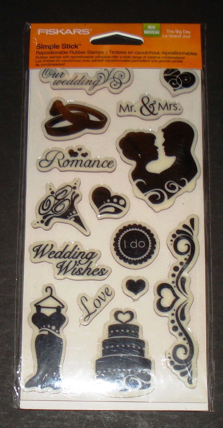 FISKARS SIMPLE STICK REPOSITIONABLE RUBBER STAMPS THE BIG DAY