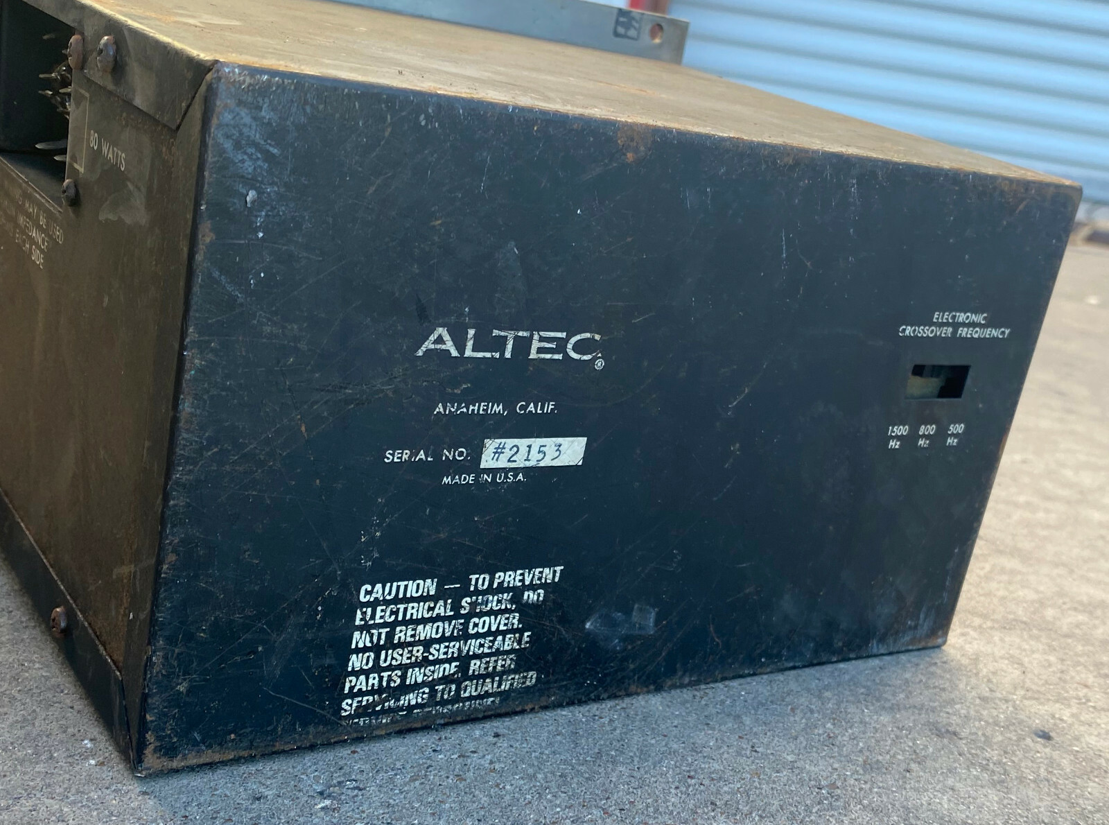 Vintage ALTEC 1224A Solid State Electronic Crossover Bi-Amplifier UNTESTED AS-IS