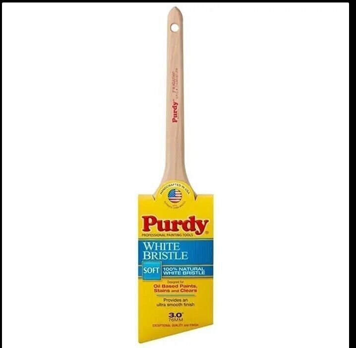 Genuine Purdy White Bristle Adjutant Angular 3" Paint Brush 144024430