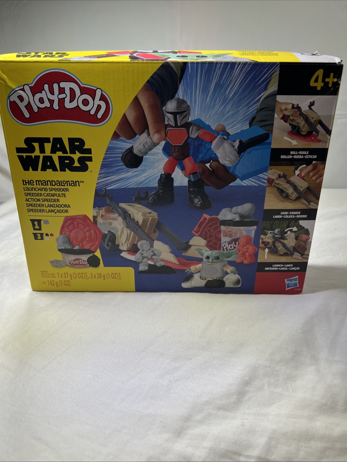 Play-Doh Star Wars The Mandalorian Launching Speeder Catapulte Playset - New