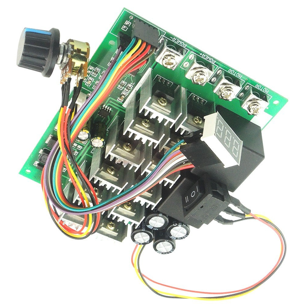 1x DC 12V 24V 36V 48V 60A 3000W PWM DC Motor Speed Controller HHO RC C/CW Switch