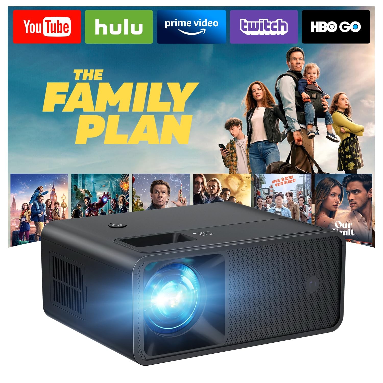 Portable Mini Projector Full HD 1080P Support Home Cinema Movie Video Player New