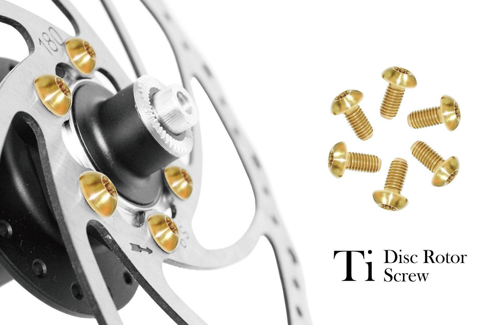 Titanium Mountain Cycling Bicycle Disc Brake Rotor Bolts Ti Screws 12PCS Gold