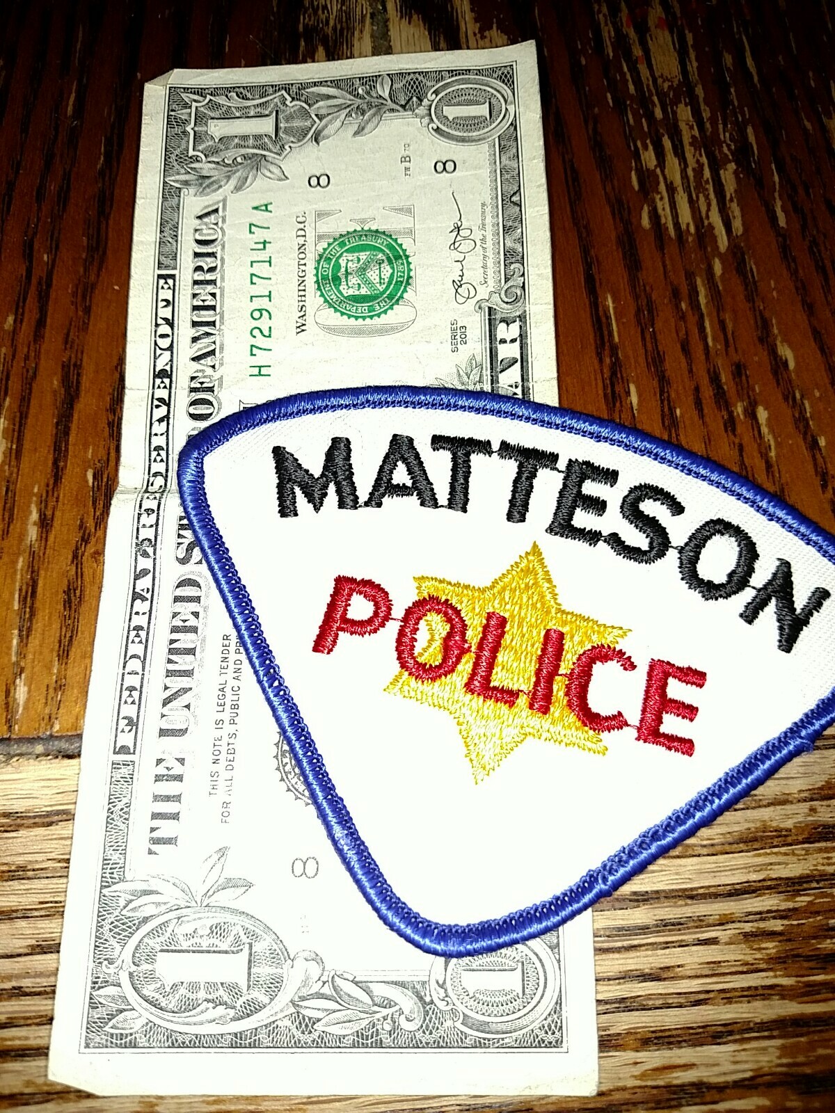 Matteson Illinois Police Department Patch New Old Stock