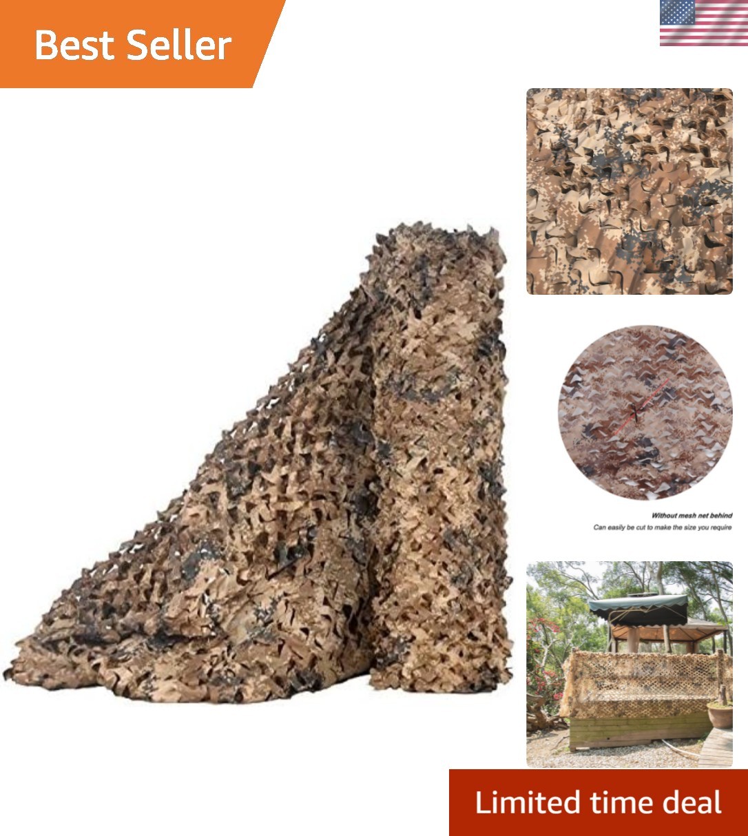 150D Polyester Camo Netting 1.5mx2m - Ideal for Outdoor Activities & Decoration