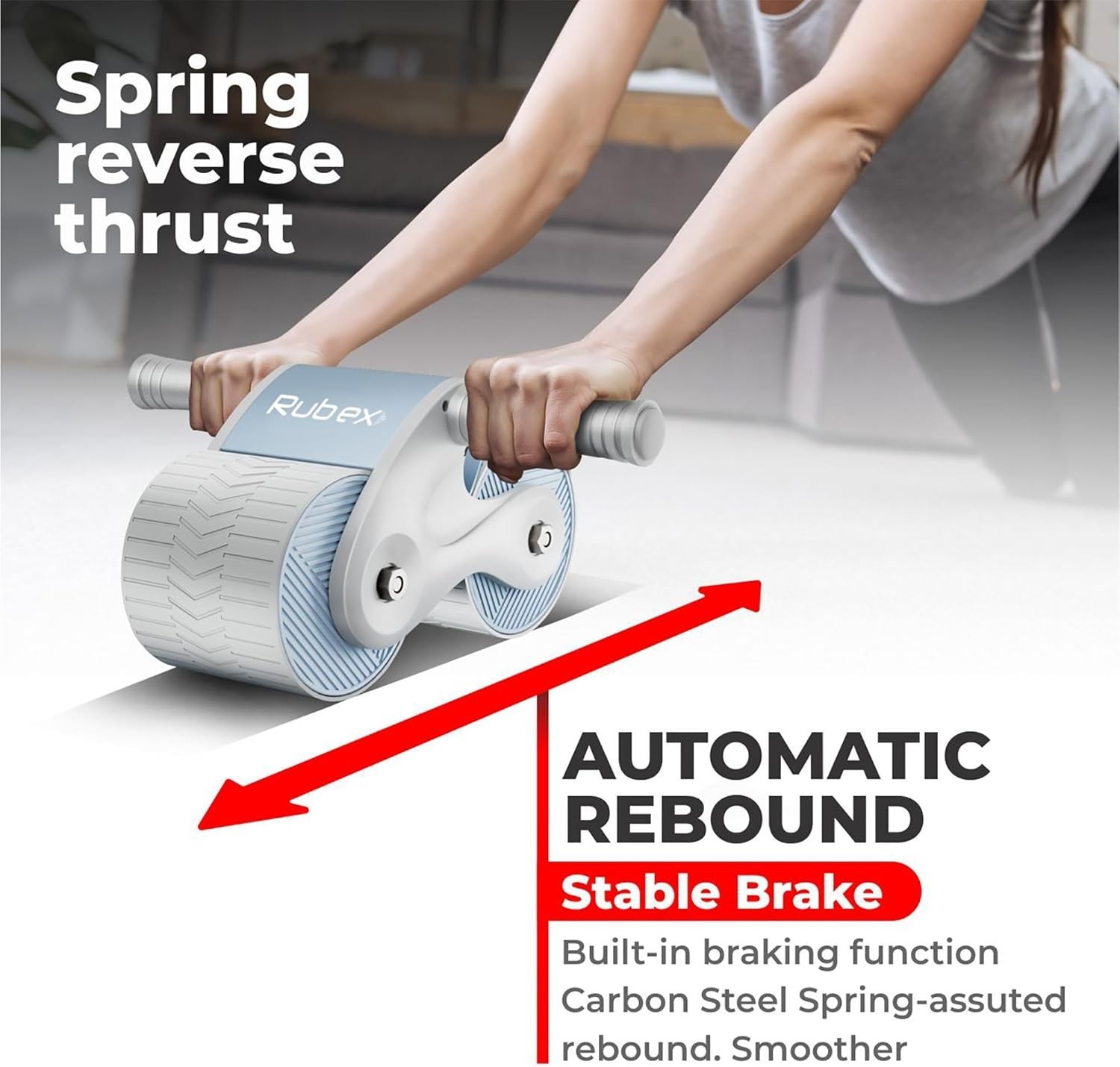 Rebound Ab Roller Wheel for Core Strength - Compact Home Gym Equipment