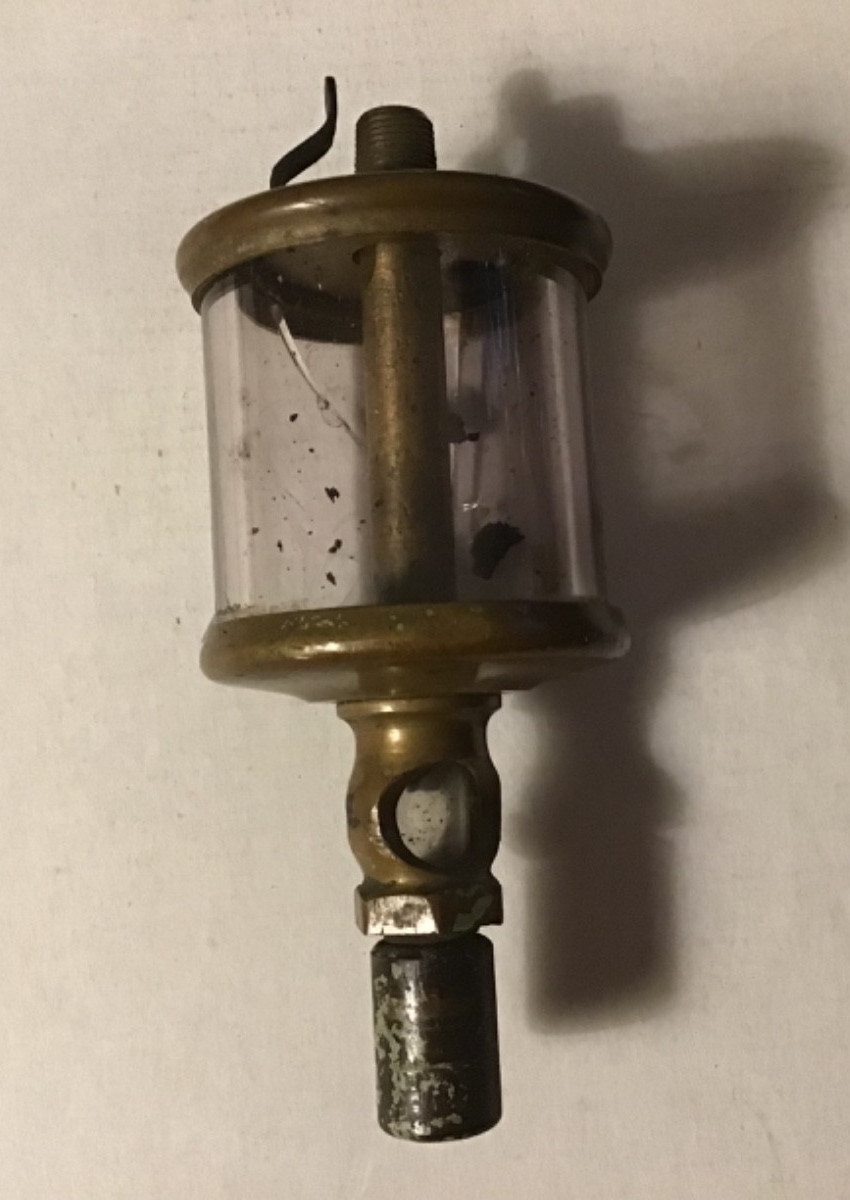 Lunkenheimer Brass Oiler Sentinel No.3 Hit&Miss gas Engine~Glass Crack Sold ASIS