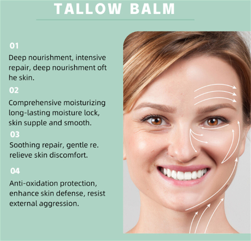 Tallow Balm Moisturizing Cream Frankincense Castor Oil 30g