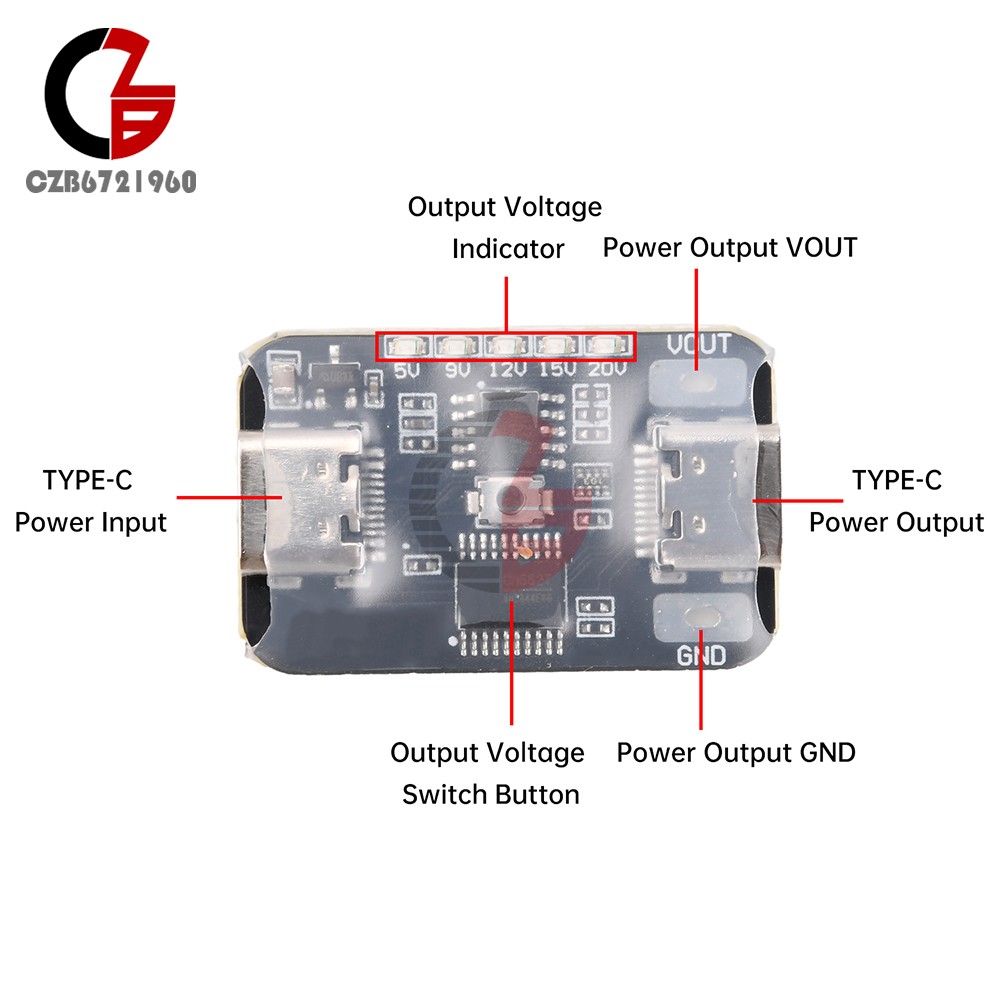 PD Fast Charging Deception Module PD2.0/3.0 Decoy Adjustable Voltage Aging Test