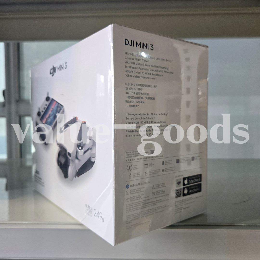 DJI Mini 3 Fly More Combo Camera Drone + RC Remote Controller + 3 Battery