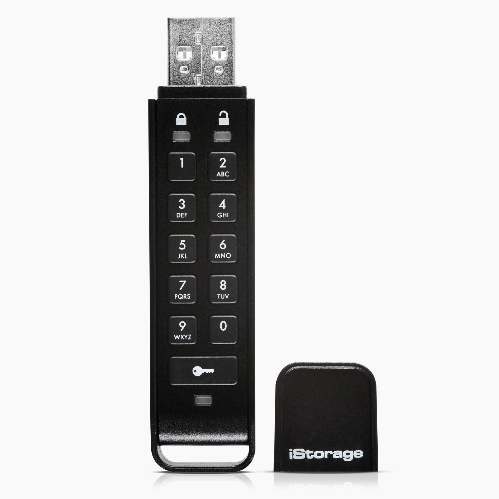 8GB Hardware Encrypted USB Flash Drive with PIN Authentication for Data Prote...