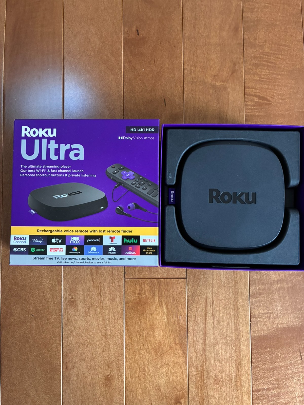 Roku Ultra 4K UHD Streaming Player with Voice Remote Pro