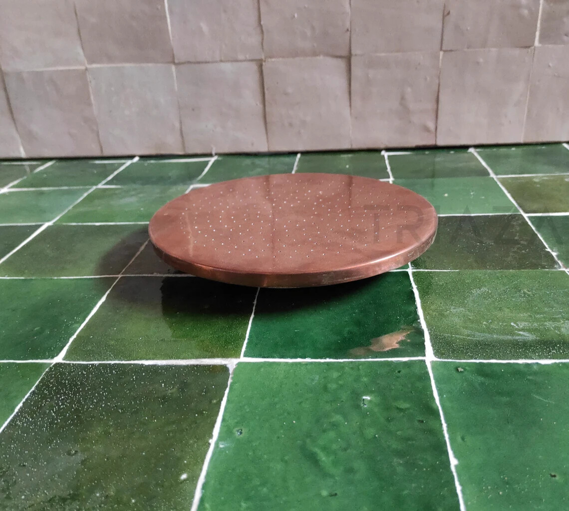 Unlacquered Solid copper shower head , outdoor shower head , outdoor shower