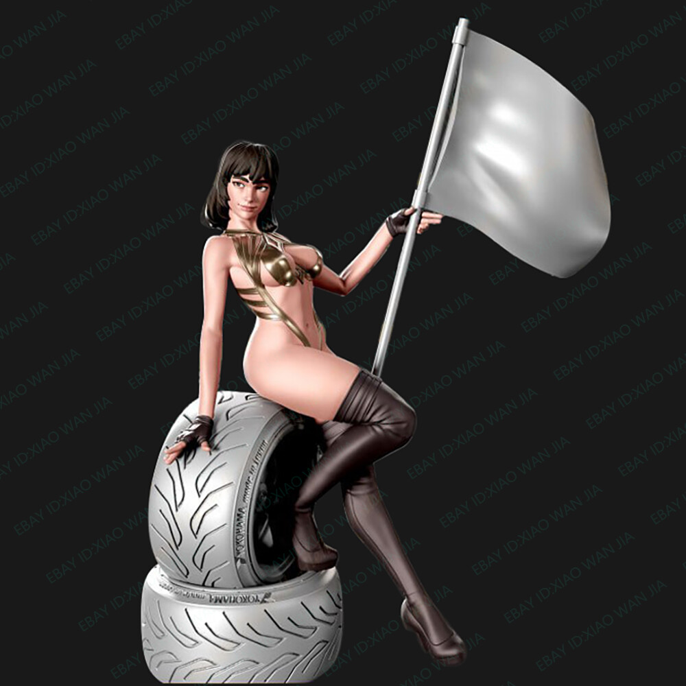 1/24 Scale Resin Figure Sexy Racing Girl NSFW GK Model kit Unpainted Unassembled
