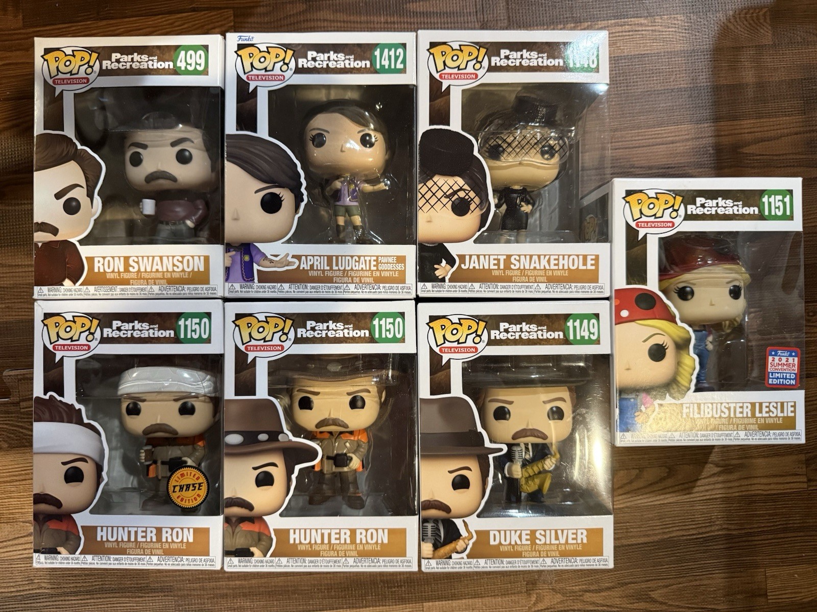 FUNKO POP LOT! Parks and Recreation- Ron Swanson, Leslie Knope, April Ludgate