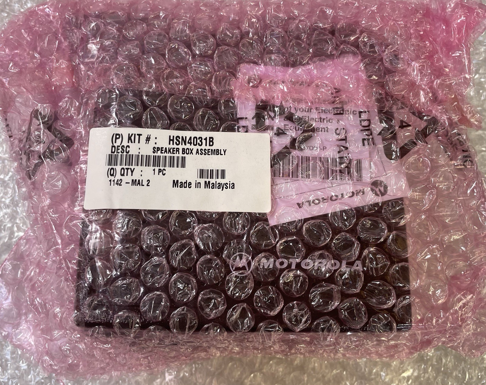 Motorola HSN4031B Wired External Speaker Radio two way two-way Black OEM GENUINE