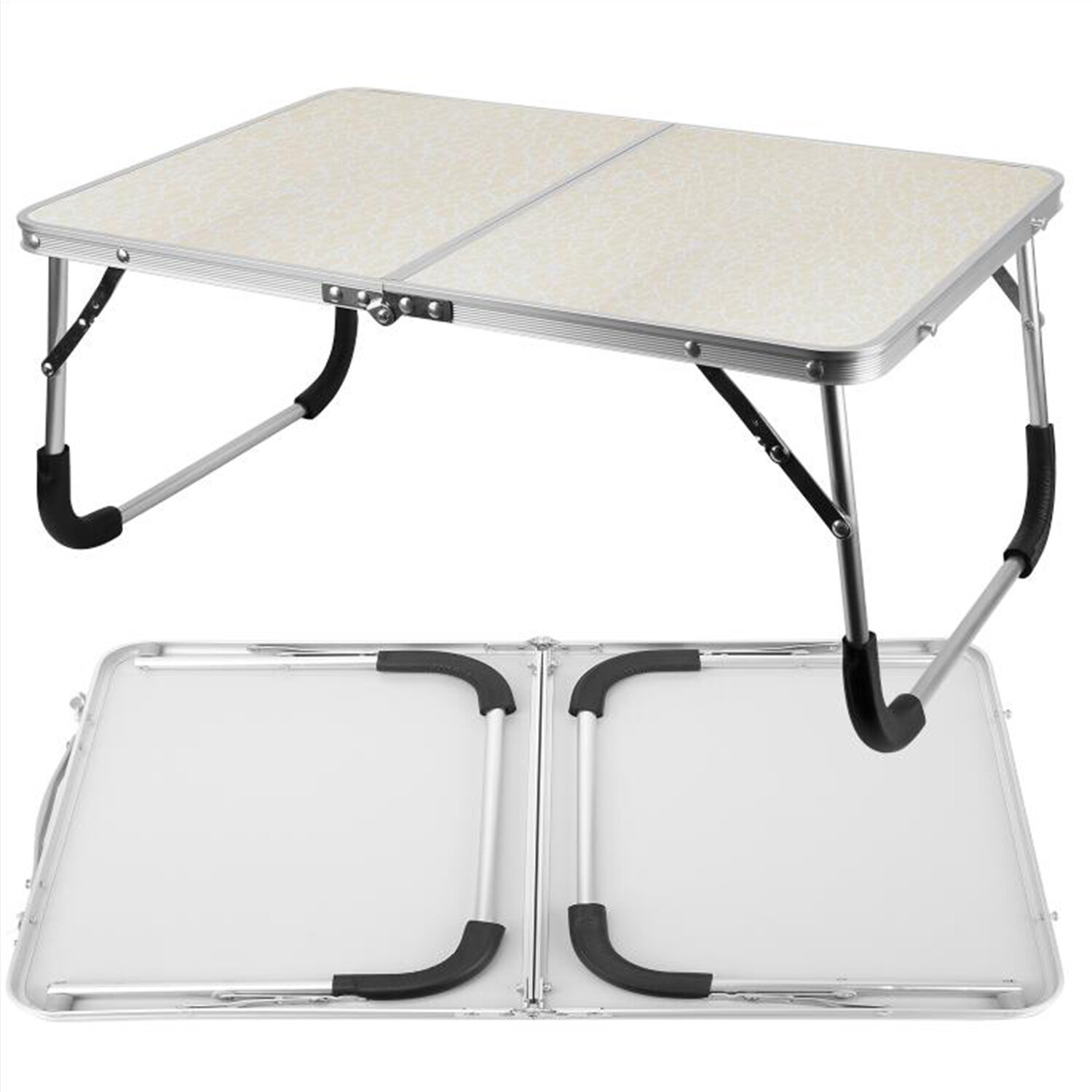 Foldable Laptop Table Bed Desk Breakfast Serving Bed Tray Picnic Table Portable