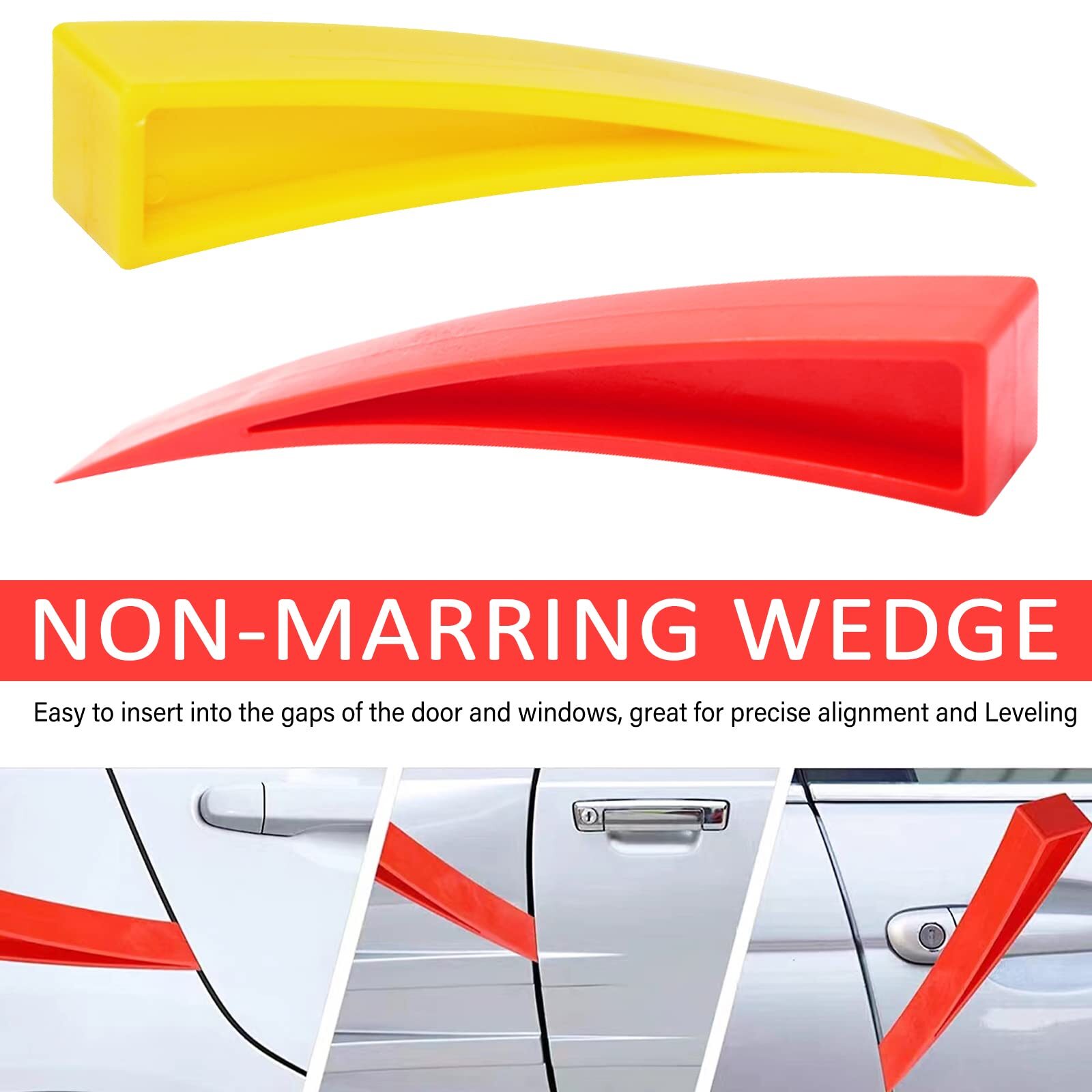 5 Pieces Curved Car Door Window Wedge and Plastic Chisel ScraperPaintless Den...