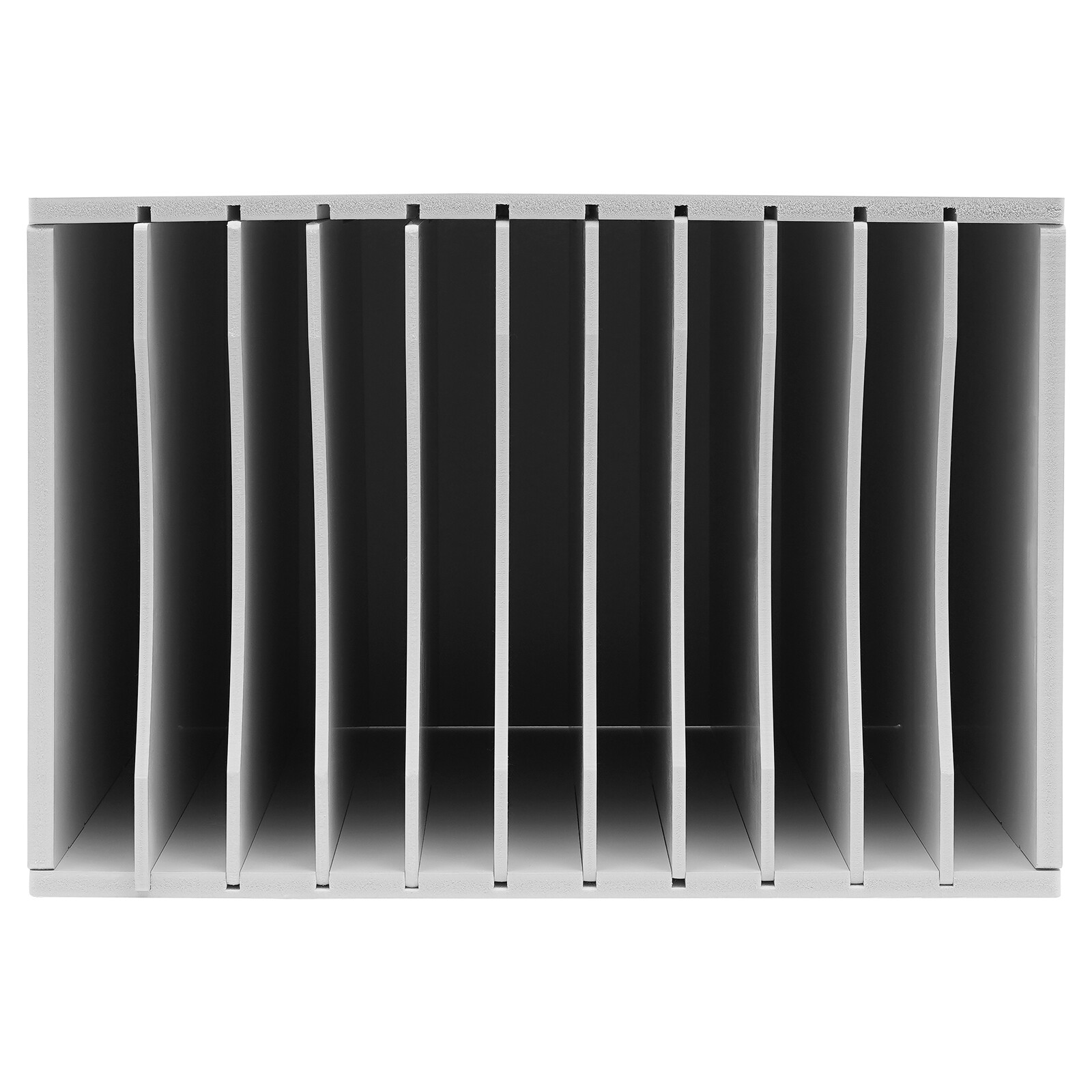 White 11-Compartment Vertical Literature File Organizer for Papers