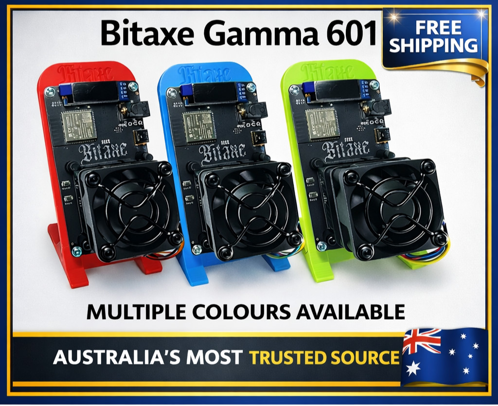 Bitaxe Gamma 601 Bitcoin Miner – 10+ Colour Options – 1.2TH/s – AU Stock