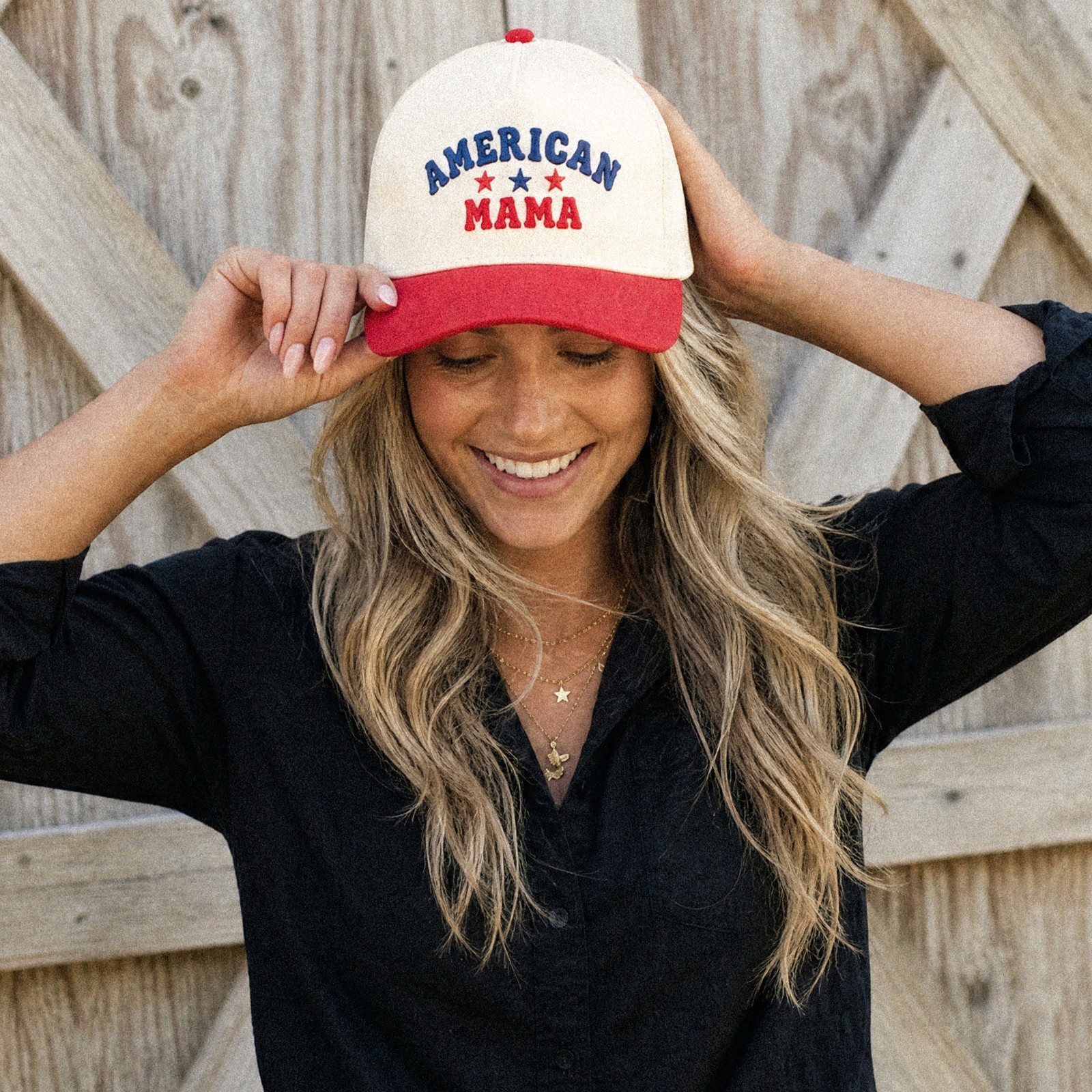 C.C Women AMERICAN MAMA USA Letter Embroidered Snapback Baseball Tucker Cap Hat