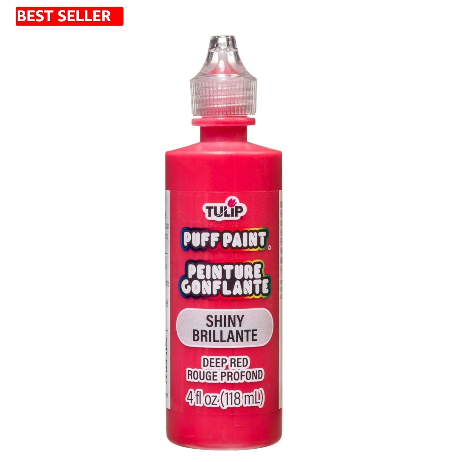 Tulip Dimensional Fabric Paint 4oz - Sleek Deep Red for Creative Crafts