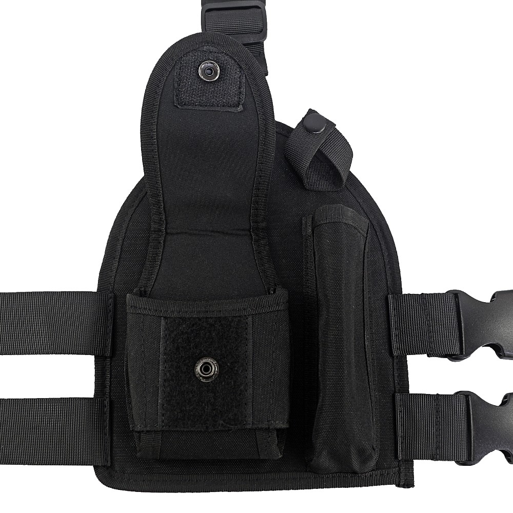 Utility Handcuff Storage Tactical Drop Leg Flashlight Pouch Adjustable Thigh Rig
