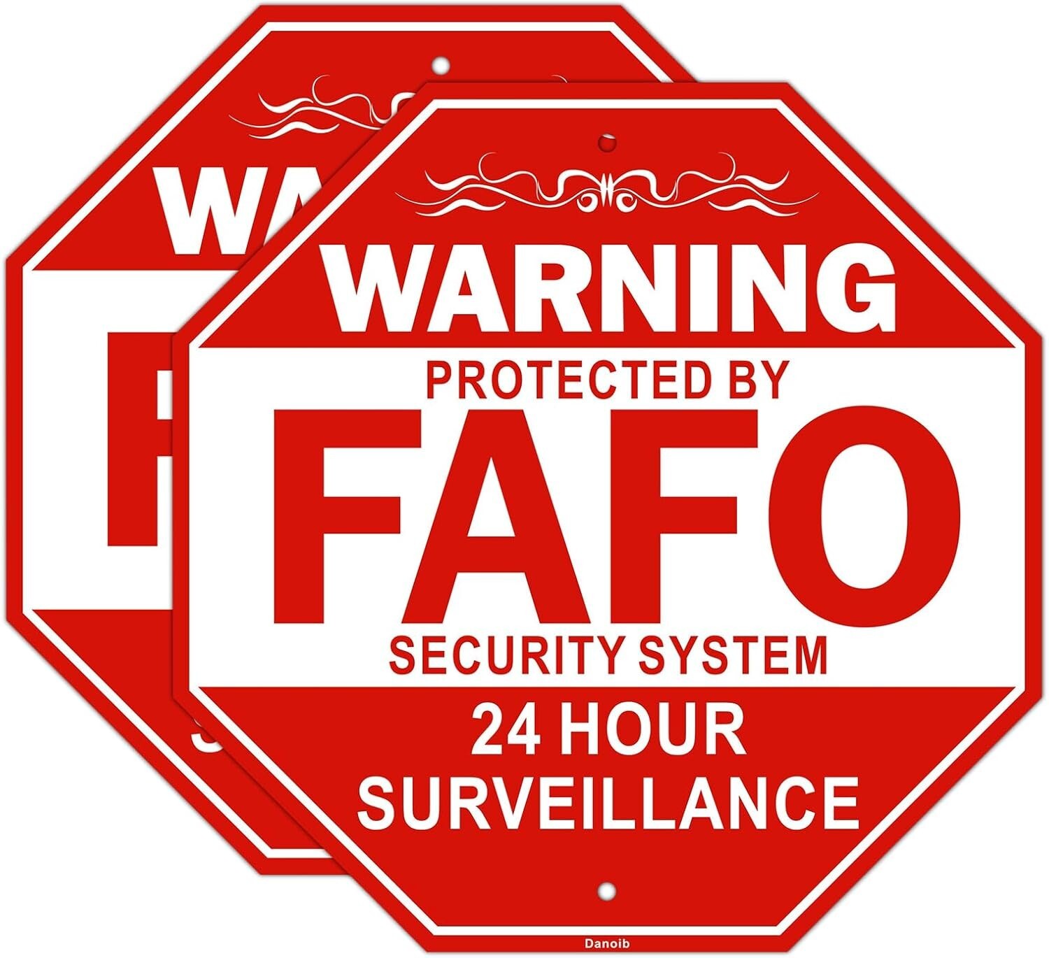 2 Pack FAFO Security Signs 10” x 10” Aluminum Home Security Signs Protected New