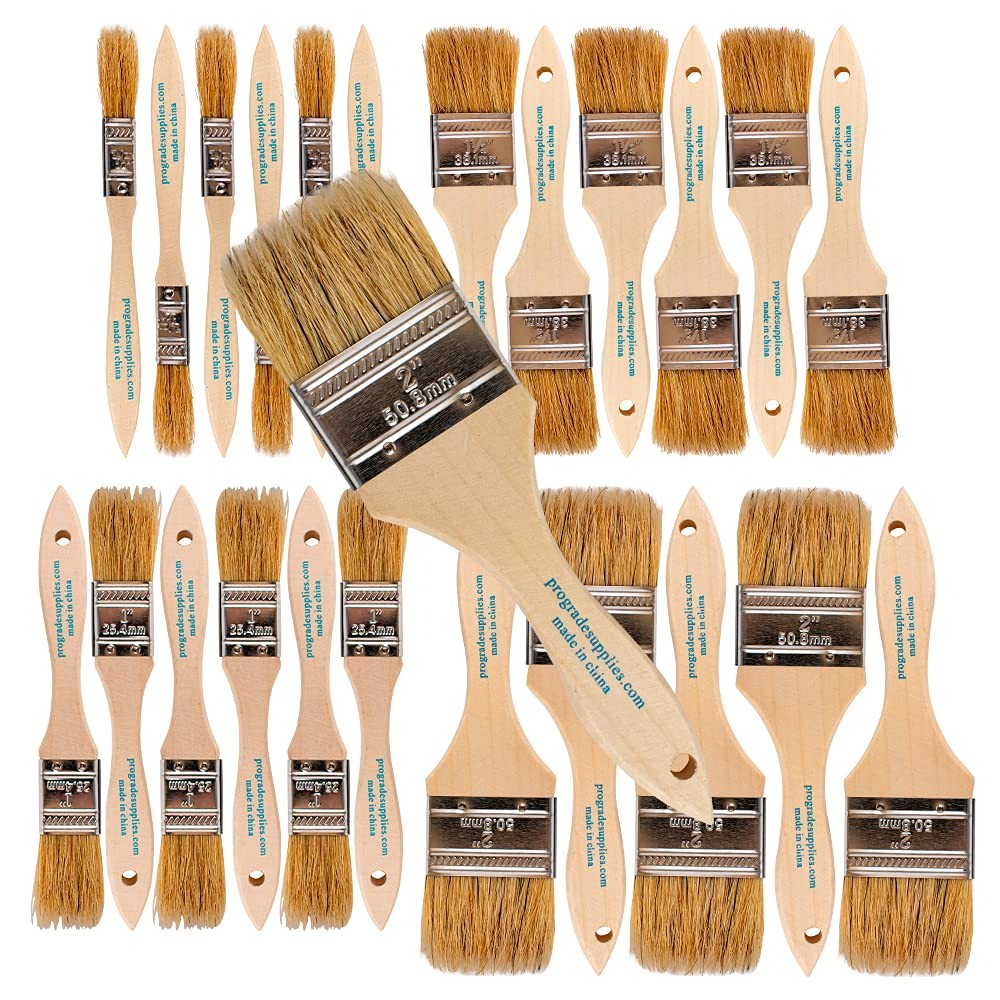 Vermeer Chip Paint Brushes - 24-Pack Chip Brushes in Assorted Sizes for Paint...