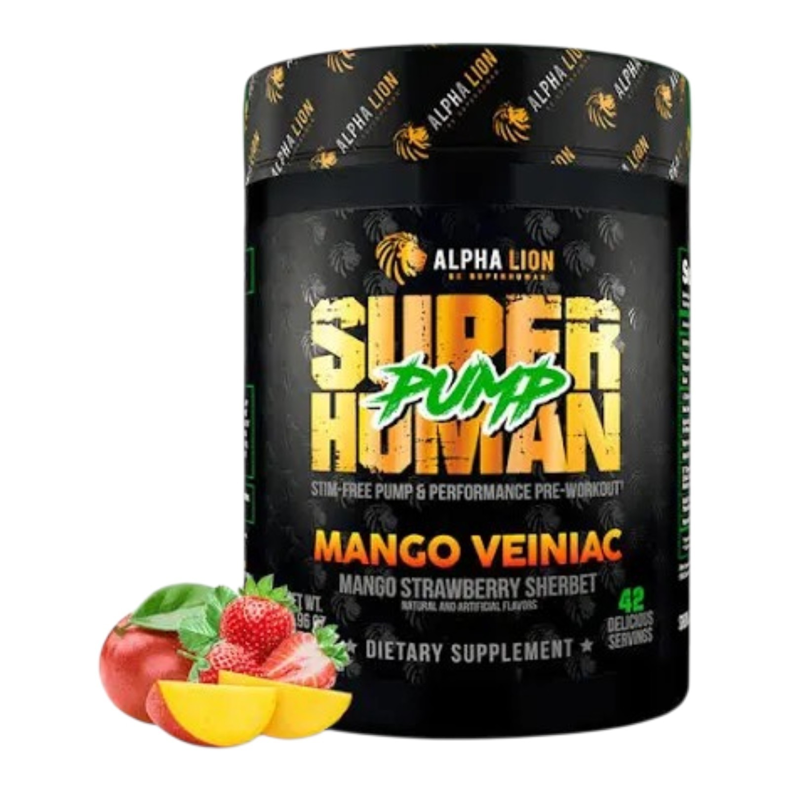 Alpha Lion SuperHuman Pump StimFree Pre-Workout Mango Veiniac 42 Servings Sealed