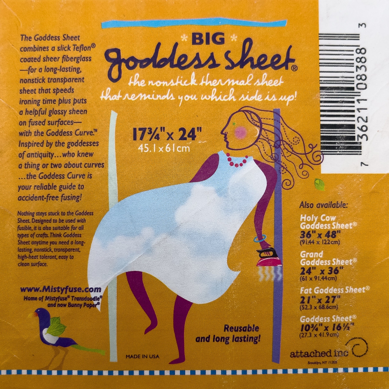 Big Goddess Pressing Sheet 17.75 Inch X 24 Inch Roll, Translucent Teflon Coated