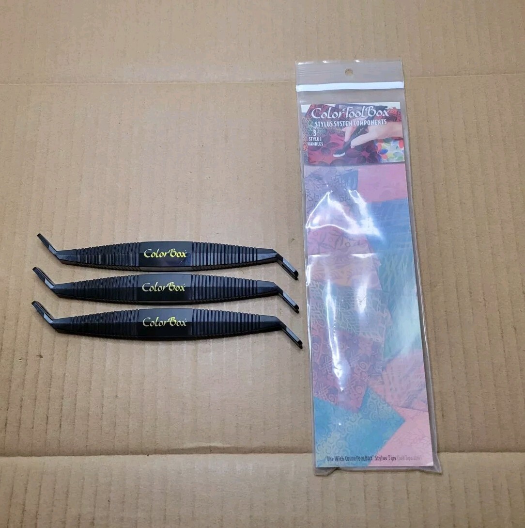 Color Tool Box Stylus System Components 3 Stylus Handles (Black) - NEW IN PACK!