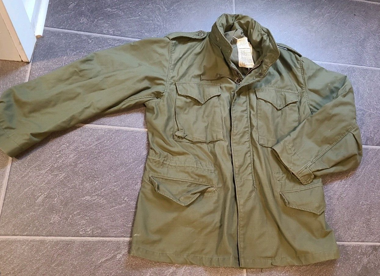 VTG ALPHA INDUSTRIES COLD WEATHER FIELD COAT OG 107 SZ M REGULAR