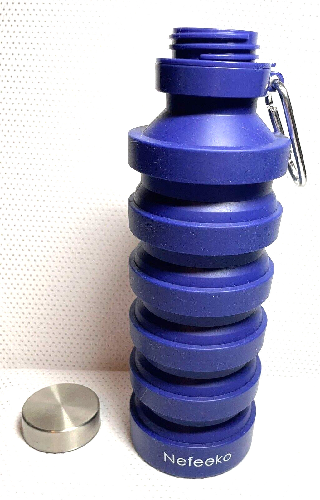 Purple Nefeeko 26 Oz Silicone Collapsible Water Bottle