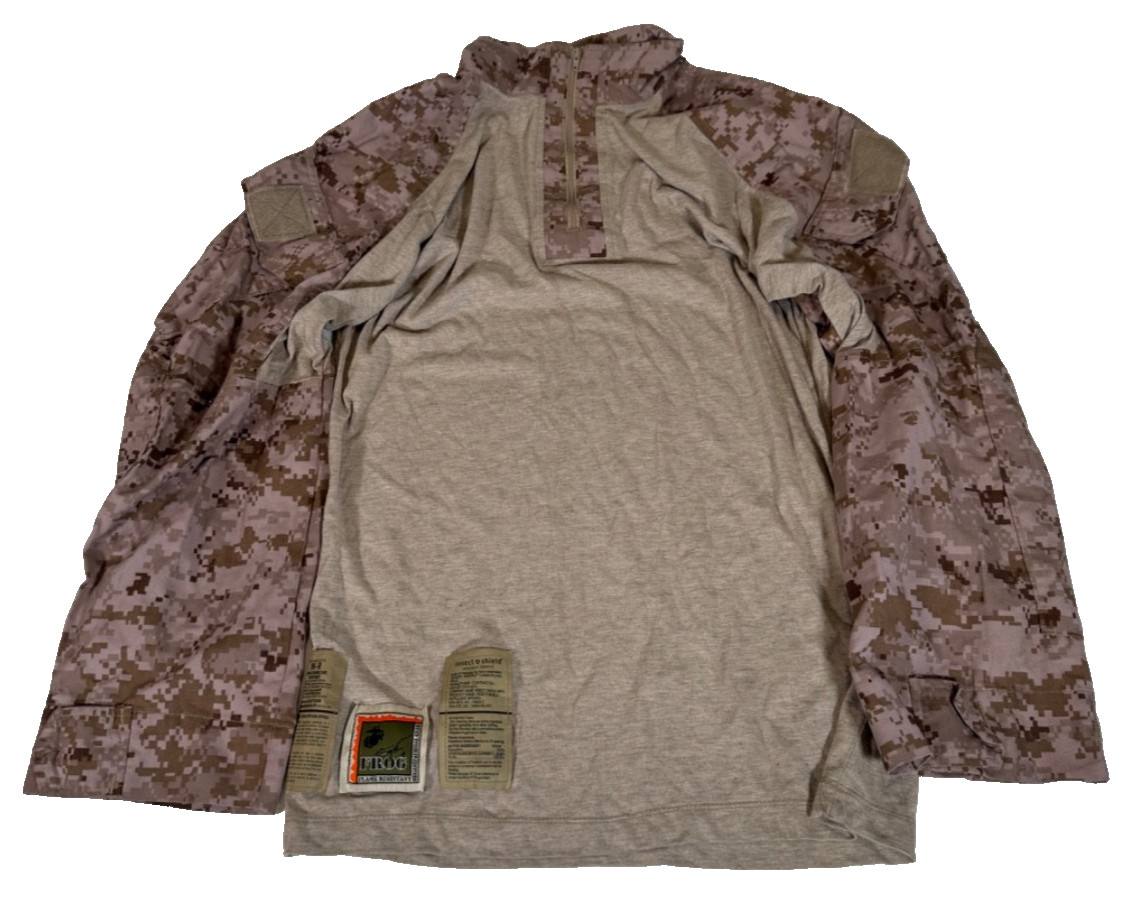 New USMC FROG Combat Uniform Ensemble Shirt Desert MARPAT Medium Regular