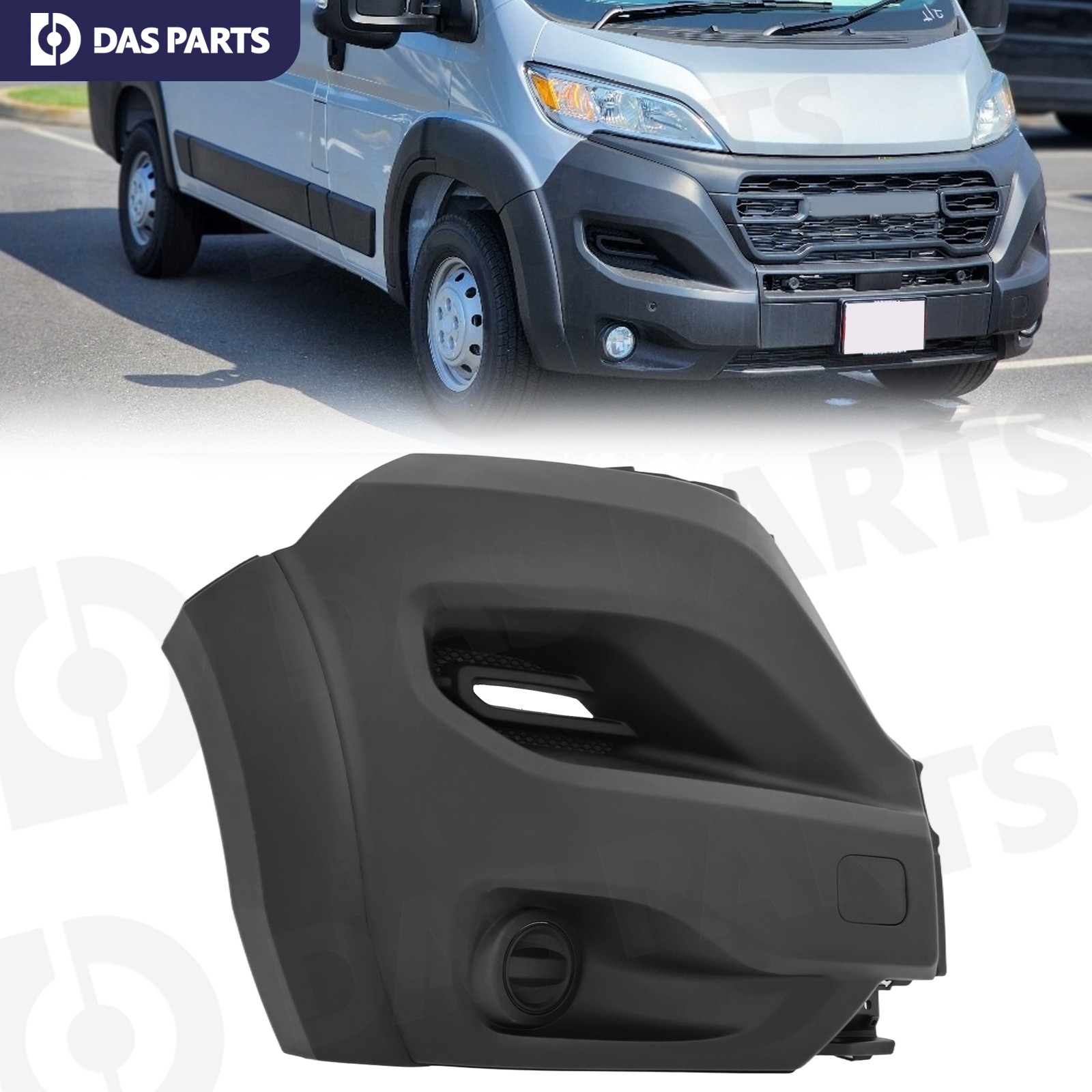 Fits 2023-2025 Ram Promaster 1500 2500 3500 Right Front Bumper Side Cover RH